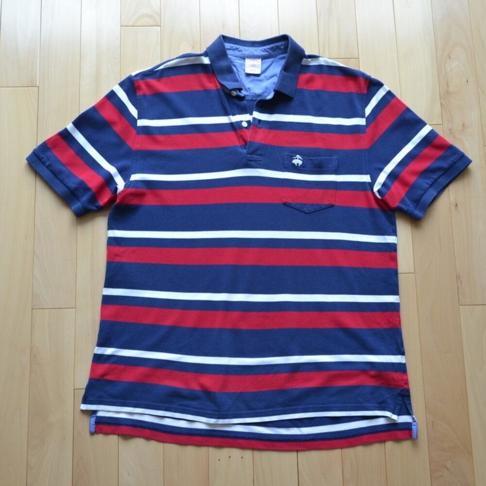 Brooks Brothers Striped Polo Shirt Size Large